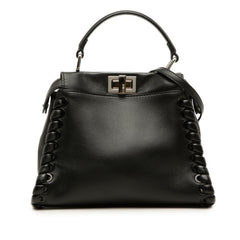 フェンディ ピーカブー ミニ ハンドバッグ ショルダーバッグ 2WAY 8BN244 ブラック レザー レディース FENDI 中古