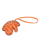 エルメス ジージー サバンナ シマウマ モチーフ チャーム バッグチャーム ブラウン レッド アニョーミロ レディース HERMES 【中古】