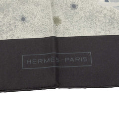 エルメス カレ90 LA VOIE LACTEE 天の川 スカーフ グレー マルチカラー シルク レディース HERMES 中古