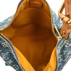 ルイ ヴィトン モノグラム デニム バギーGM 斜め掛け ショルダーバッグ M95048 ブルー デニム レザー レディース LOUIS VUITTON 【中古】