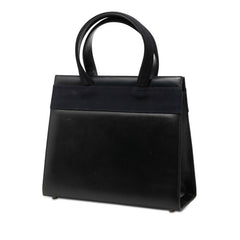 サルヴァトーレフェラガモ ヴァラリボン ハンドバッグ ショルダーバッグ 2WAY ネイビー レザー レディース Salvatore Ferragamo 【中古】