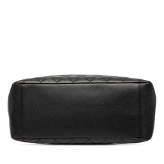 シャネル マトラッセ ココマーク GST グランドショッピング チェーントートバッグ ブラック キャビアスキン レディース CHANEL 【中古】