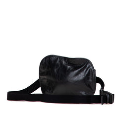 グッチ インターロッキングG ウエストバッグ ボディバッグ 575857 ブラック レザー レディース GUCCI 【中古】