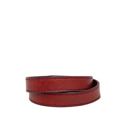 エルメス ケリー ドゥブルトゥール 2連 ブレスレット □F ワインレッド ゴールド金具 レザー レディース HERMES 【中古】