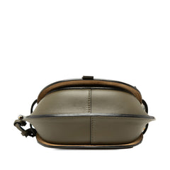 ロエベ アナグラム ゲート ミニ 斜め掛け ショルダーバッグ カーキ グリーン レザー レディース LOEWE 【中古】
