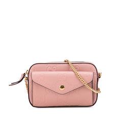 グッチ GG ミニ チェーン ショルダーバッグ 781554 ピンク レザー レディース GUCCI 【中古】