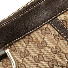 グッチ GGキャンバス アビー 斜め掛け ショルダーバッグ 204940 ベージュ ブラウン キャンバス レザー レディース GUCCI 【中古】