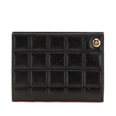 シャネル チョコバー ココマーク パスケース カードケース ブラック ラムスキン レディース CHANEL 【中古】