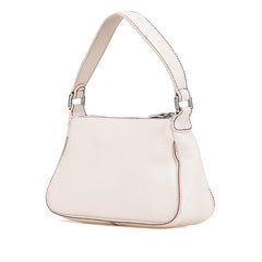 シャネル ロゴ フリンジ ワンショルダーバッグ アイボリー ボルドー カーフ レディース CHANEL 【中古】