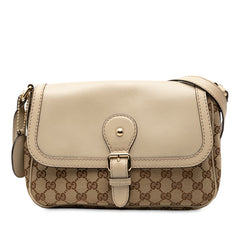 グッチ GGキャンバス インターロッキングG ショルダーバッグ 308452 ベージュ キャンバス レザー レディース GUCCI 【中古】