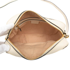 グッチ GGスプリーム ホースビット 斜め掛け ショルダーバッグ 645454 ベージュ ホワイト PVC レザー レディース GUCCI 中古