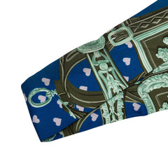 エルメス ツイリー Brides de Gala Love ブリッド ドゥ ガラ ラヴ スカーフ ブルー マルチカラー シルク レディース HERMES 【中古】