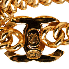 シャネル ターンロック ココマーク ブレスレット ゴールド メッキ レディース CHANEL 【中古】