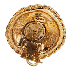 シャネル リーフ ラウンド イヤリング ゴールド メッキ レディース CHANEL 【中古】
