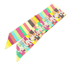 エルメス ツイリー LES BAIGNEUSES 水着 水遊びをする人 スカーフ マルチカラー シルク レディース HERMES 【中古】