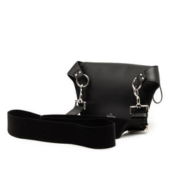 ヴァレンティノ VLTNロゴ ボディバッグ ウエストバッグ ブラック ホワイト レザー レディース VALENTINO 【中古】