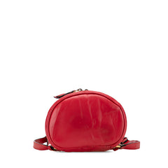 グッチ GGマーモント ミニリュック バックパック 598594 レッド ゴールド レザー レディース GUCCI 【中古】