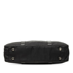 プラダ 三角ロゴプレート ビジネスバッグ ブリーフケース ブラック ナイロン レザー メンズ PRADA 【中古】