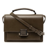 サンローラン ロゴ ハンドバッグ ショルダーバッグ 2WAY 482051 ブラウン レザー レディース SAINT LAURENT 【中古】