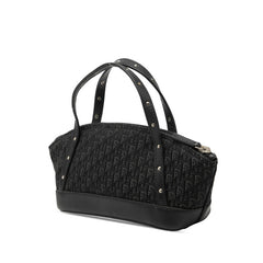 ディオール ストリートシック トロッター ハンドバッグ ブラック レザー キャンバス レディース Dior 【中古】