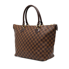 ルイ ヴィトン ダミエ サレヤMM トートバッグ N51182 ブラウン PVC レザー レディース LOUIS VUITTON 【中古】