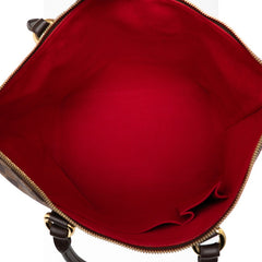 ルイ ヴィトン ダミエ サレヤMM トートバッグ N51182 ブラウン PVC レザー レディース LOUIS VUITTON 【中古】