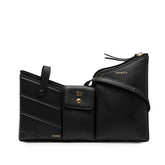 フェンディ ミニバッグ 3ポケット ショルダーバッグ 8BS025 ブラック レザー レディース FENDI 【中古】