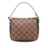 ルイ ヴィトン ダミエ トゥルース メイクアップ ポーチ ミニハンドバッグ N51982 ブラウン PVC レザー レディース LOUIS VUITTON 【中古】