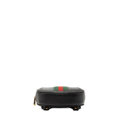 グッチ シェリーライン オフィディア チェーン リュック バックパック 598661 ブラック レザー レディース GUCCI 【中古】