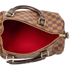 ルイ ヴィトン ダミエ スピーディ30 ハンドバッグ ミニボストンバッグ N41364 ブラウン PVC レザー レディース LOUIS VUITTON 【中古】