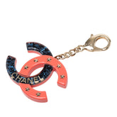 シャネル ココマーク ロゴ バッグチャーム キーホルダー ピンク ブルー プラスチック レディース CHANEL 【中古】