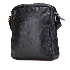 グッチ グッチシマ 斜め掛け ショルダーバッグ 201448 ブラック レザー レディース GUCCI 【中古】