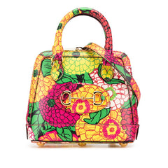 グッチ ホースビット1955 ケンスコット フラワープリント ハンドバッグ ショルダーバッグ 2WAY 640716 ピンク イエロー マルチカラー レザー レディース GUCCI 【中古】