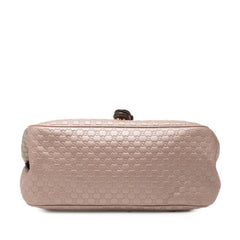 グッチ マイクログッチシマ スーキー GGロゴ 斜め掛け ショルダーバッグ 308452 ピンク レザー レディース GUCCI 【中古】
