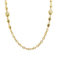 シャネル マトラッセ モチーフ ネックレス ゴールド メッキ レディース CHANEL 【中古】