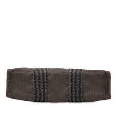 エルメス エールライン トートPM ハンドバッグ トートバッグ グレー ブラック キャンバス レディース HERMES 【中古】