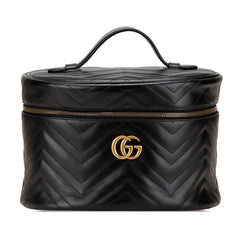 グッチ GGマーモント バニティバッグ 609340 ブラック レザー レディース GUCCI 【中古】