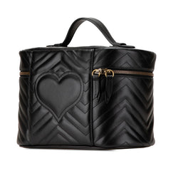 グッチ GGマーモント バニティバッグ 609340 ブラック レザー レディース GUCCI 【中古】