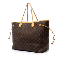 ルイ ヴィトン モノグラム ネヴァーフルGM トートバッグ ショルダーバッグ M40157 ブラウン PVC レザー レディース LOUIS VUITTON 中古