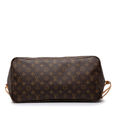 ルイ ヴィトン モノグラム ネヴァーフルGM トートバッグ ショルダーバッグ M40157 ブラウン PVC レザー レディース LOUIS VUITTON 中古