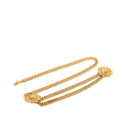 シャネル ヴィンテージ ココマーク ライオン モチーフ チェーンベルト ゴールド メッキ レディース CHANEL 【中古】