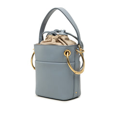 クロエ ロイ ミニ バケットバッグ ハンドバッグ ショルダーバッグ 2WAY ブルー レザー レディース Chloe 【中古】