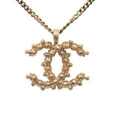 シャネル ココマーク ネックレス ゴールド ブルー マルチカラー メッキ ラインストーン レディース CHANEL 【中古】