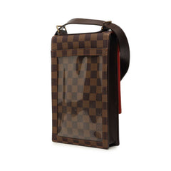ルイ ヴィトン ダミエ ポートベロー 斜め掛け ショルダーバッグ N45271 ブラウン PVC レザー レディース LOUIS VUITTON 中古