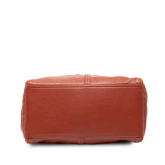 ボッテガヴェネタ イントレチャート ショルダーバッグ ブラウン レザー レディース BOTTEGAVENETA 【中古】