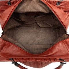 ボッテガヴェネタ イントレチャート ショルダーバッグ ブラウン レザー レディース BOTTEGAVENETA 【中古】