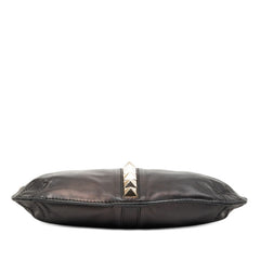 ヴァレンティノ ロックスタッズ チェーンショルダーバッグ ハンドバッグ 2WAY ブラック ゴールド レザー レディース VALENTINO 【中古】