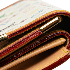 ルイ ヴィトン モノグラム マルチカラー ポルトトレゾール インターナショナル 長財布 M92659 ホワイト ブロン PVC レザー レディース LOUIS VUITTON 【中古】