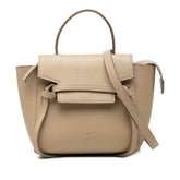 セリーヌ ベルトバッグ ピコ ハンドバッグ ショルダーバッグ 2WAY ベージュ系 レザー レディース CELINE 中古