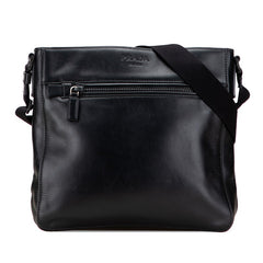 プラダ ロゴ 斜め掛け ショルダーバッグ ブラック レザー レディース PRADA 【中古】